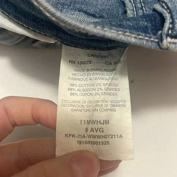 Wrangler denim jean blue shorts size 9 - Picture 4 of 6